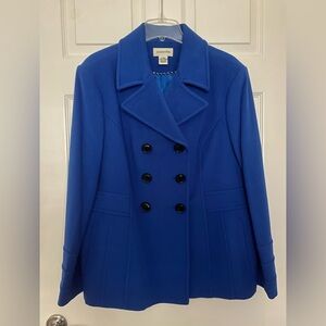 St. John's Bay Women's Blue Peacoat